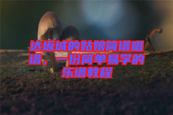 達(dá)坂城的姑娘簡譜唱譜，一份簡單易學(xué)的樂譜教程