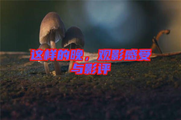 這樣的晚，觀影感受與影評