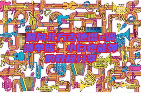 飄向北方吉他譜c調(diào)簡單版，小白也能彈的教程分享