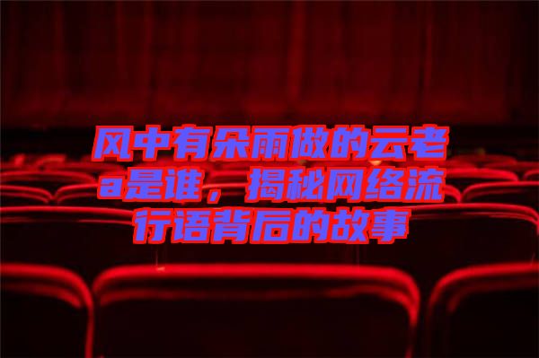 風(fēng)中有朵雨做的云老a是誰，揭秘網(wǎng)絡(luò)流行語背后的故事