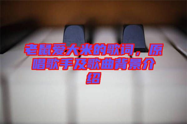 老鼠愛大米的歌詞，原唱歌手及歌曲背景介紹