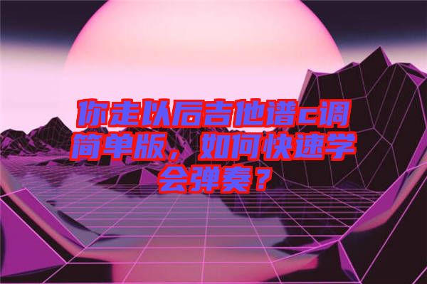 你走以后吉他譜c調(diào)簡單版，如何快速學會彈奏？