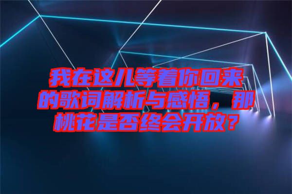 我在這兒等著你回來(lái)的歌詞解析與感悟，那桃花是否終會(huì)開(kāi)放？
