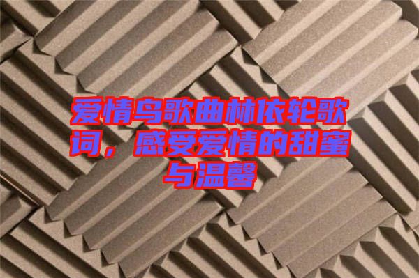 愛(ài)情鳥(niǎo)歌曲林依輪歌詞，感受愛(ài)情的甜蜜與溫馨