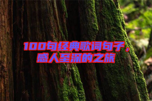 100句經(jīng)典歌詞句子，感人至深的之旅