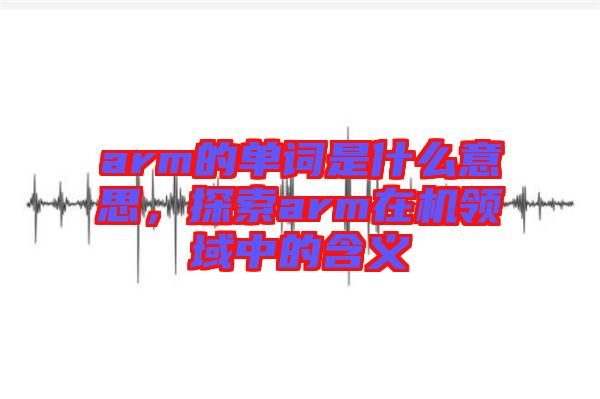 arm的單詞是什么意思，探索arm在機領(lǐng)域中的含義