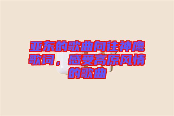 亞東的歌曲向往神鷹歌詞，感受高原風(fēng)情的歌曲
