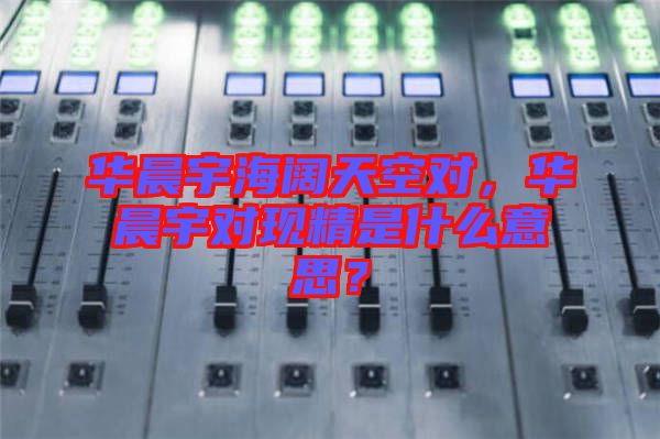 華晨宇海闊天空對(duì)，華晨宇對(duì)現(xiàn)精是什么意思？