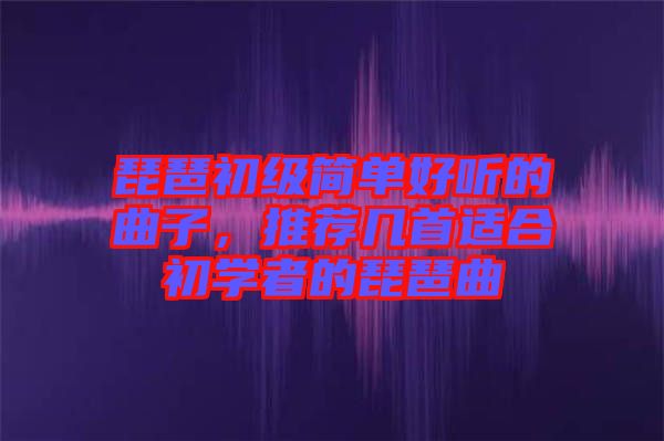 琵琶初級(jí)簡(jiǎn)單好聽(tīng)的曲子，推薦幾首適合初學(xué)者的琵琶曲