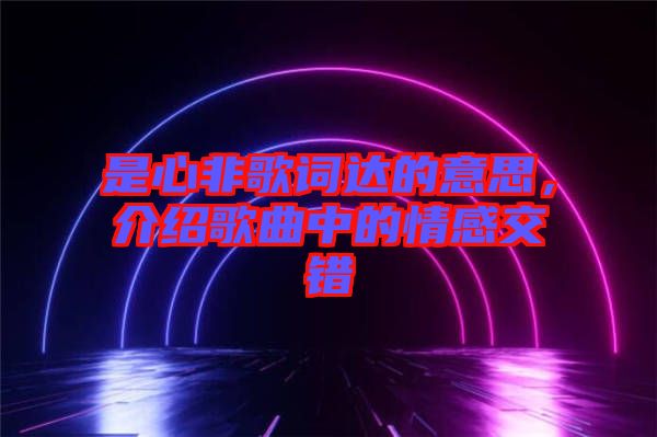 是心非歌詞達(dá)的意思，介紹歌曲中的情感交錯