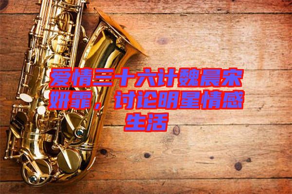 愛(ài)情三十六計(jì)魏晨宋妍霏，討論明星情感生活