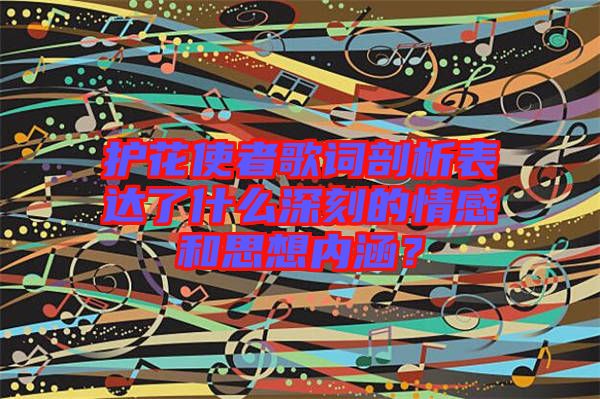 護花使者歌詞剖析表達(dá)了什么深刻的情感和思想內(nèi)涵？