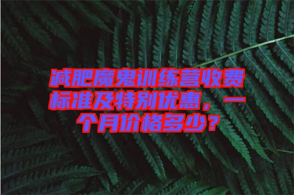 減肥魔鬼訓(xùn)練營(yíng)收費(fèi)標(biāo)準(zhǔn)及特別優(yōu)惠，一個(gè)月價(jià)格多少？