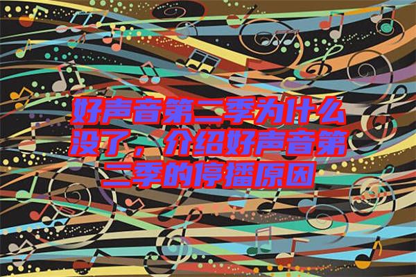 好聲音第二季為什么沒(méi)了，介紹好聲音第二季的停播原因