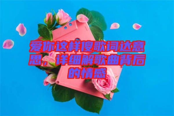 愛你這樣傻歌詞達意思，詳細解歌曲背后的情感