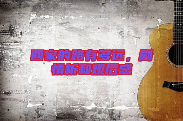 回家的路有多遠(yuǎn)，劇情析和觀后感