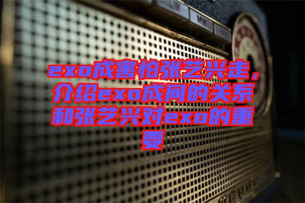 exo成害怕張藝興走，介紹exo成間的關(guān)系和張藝興對(duì)exo的重要