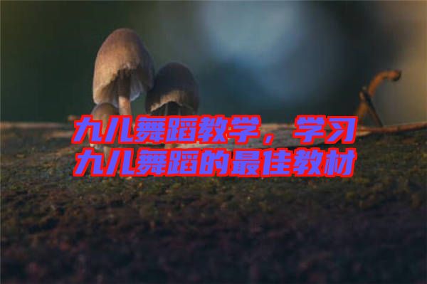 九兒舞蹈教學，學習九兒舞蹈的最佳教材