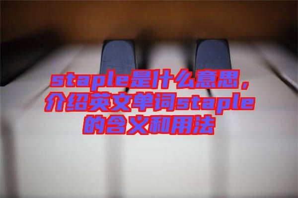 staple是什么意思，介紹英文單詞staple的含義和用法