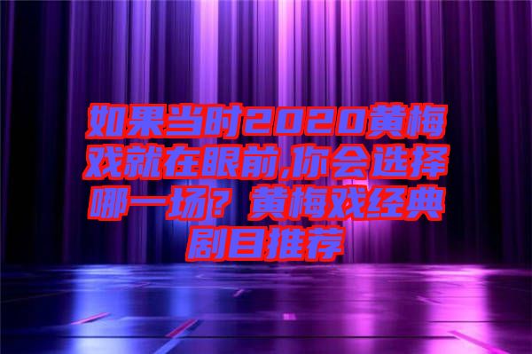 如果當(dāng)時(shí)2020黃梅戲就在眼前,你會(huì)選擇哪一場(chǎng)？黃梅戲經(jīng)典劇目推薦
