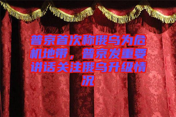普京首次稱俄烏為危機(jī)地帶，普京發(fā)重要講話關(guān)注俄烏升級(jí)情況