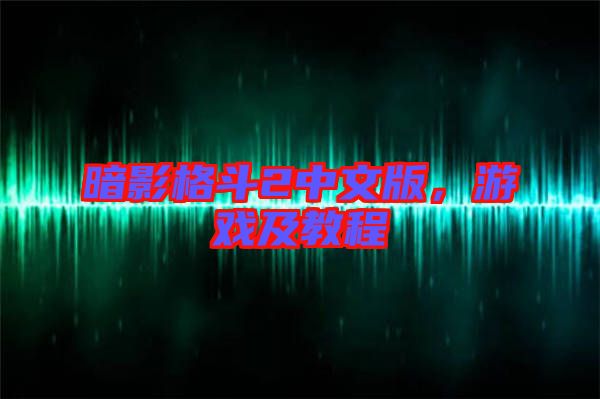 暗影格斗2中文版，游戲及教程