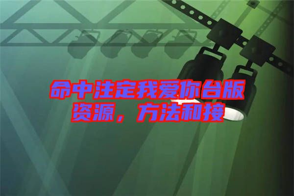 命中注定我愛你臺版資源，方法和接