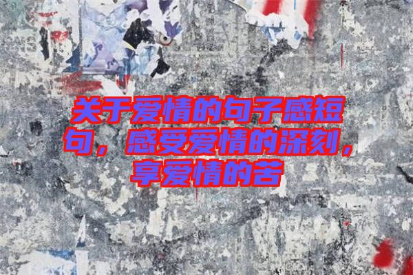 關(guān)于愛(ài)情的句子感短句，感受愛(ài)情的深刻，享愛(ài)情的苦