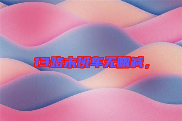 13路末班車(chē)無(wú)刪減，