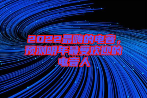 2022最嗨的電音，預(yù)測(cè)明年最受歡迎的電音人