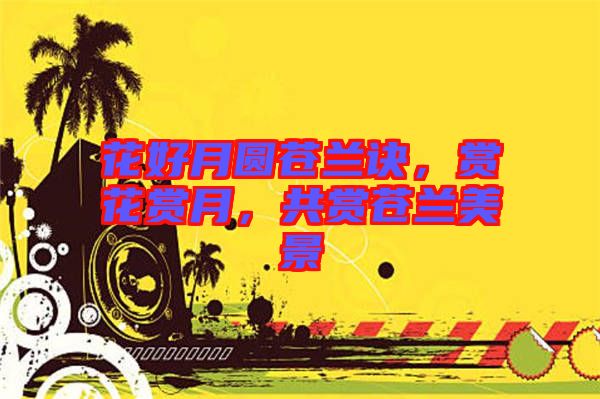 花好月圓蒼蘭訣，賞花賞月，共賞蒼蘭美景