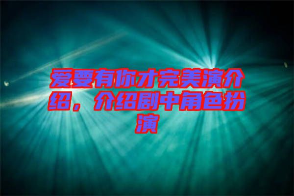愛要有你才完美演介紹，介紹劇中角色扮演