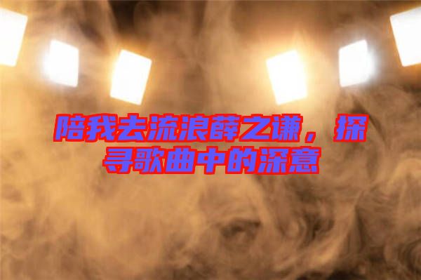 陪我去流浪薛之謙，探尋歌曲中的深意