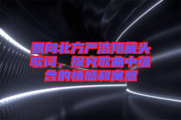 飄向北方嚴(yán)浩翔藏頭歌詞，探究歌曲中蘊(yùn)含的情感和寓意