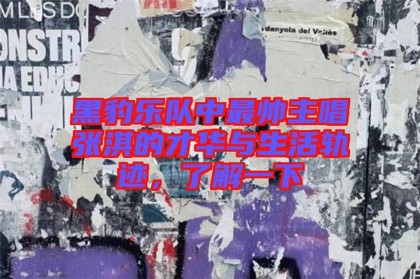 黑豹樂隊中最帥主唱張淇的才華與生活軌跡，了解一下