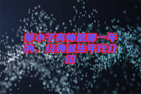 那小子真帥是哪一年的，經(jīng)典誕生年代介紹