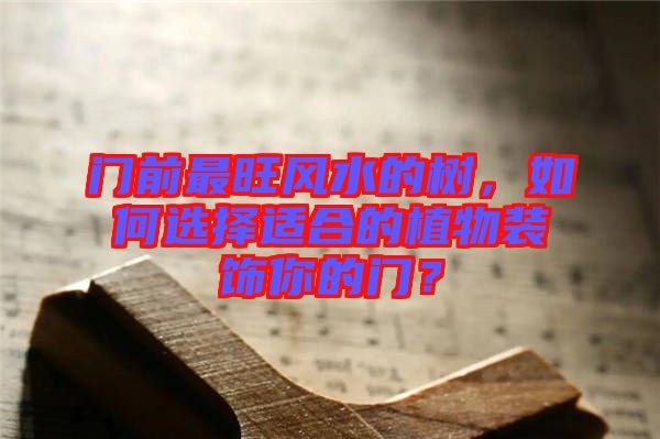 門前最旺風水的樹，如何選擇適合的植物裝飾你的門？
