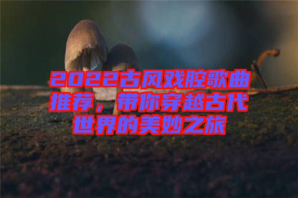 2022古風(fēng)戲腔歌曲推薦，帶你穿越古代世界的美妙之旅