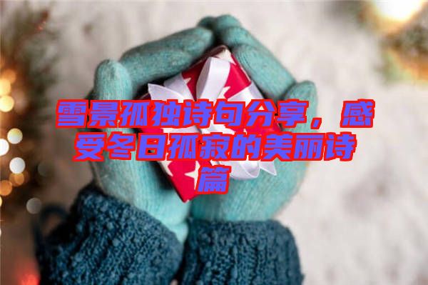 雪景孤獨(dú)詩句分享，感受冬日孤寂的美麗詩篇