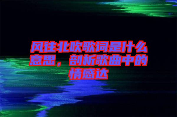 風(fēng)往北吹歌詞是什么意思，剖析歌曲中的情感達(dá)