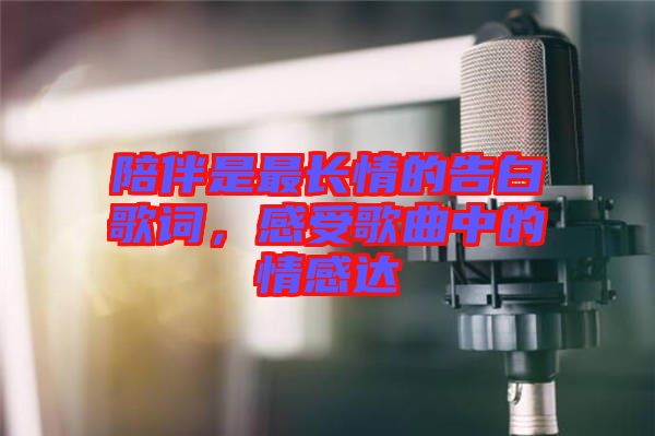 陪伴是最長(zhǎng)情的告白歌詞，感受歌曲中的情感達(dá)
